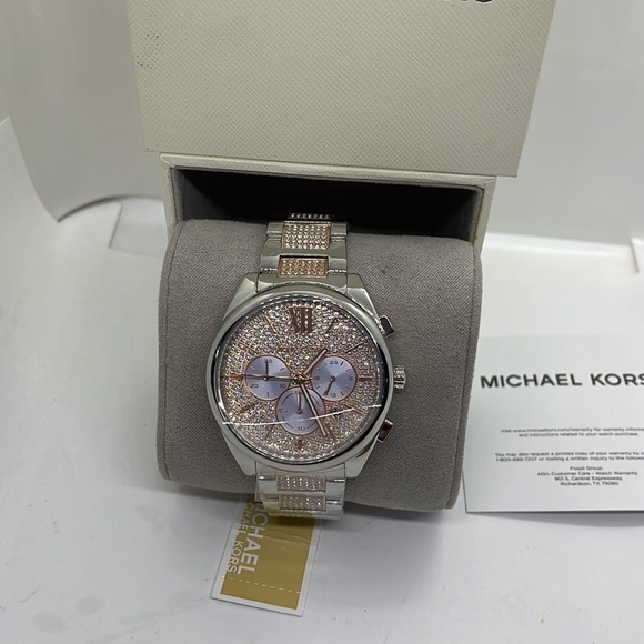 Brand New Michael Kors Diamond series Unisex Watch MK7098 silver - Picture 2 of 14
